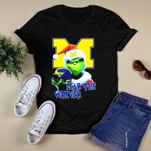 Grinch Michigan Wolverines Fear The Wolver Christmas T-Shirt