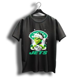 Grinch New York Jets Christmas Football T-Shirt