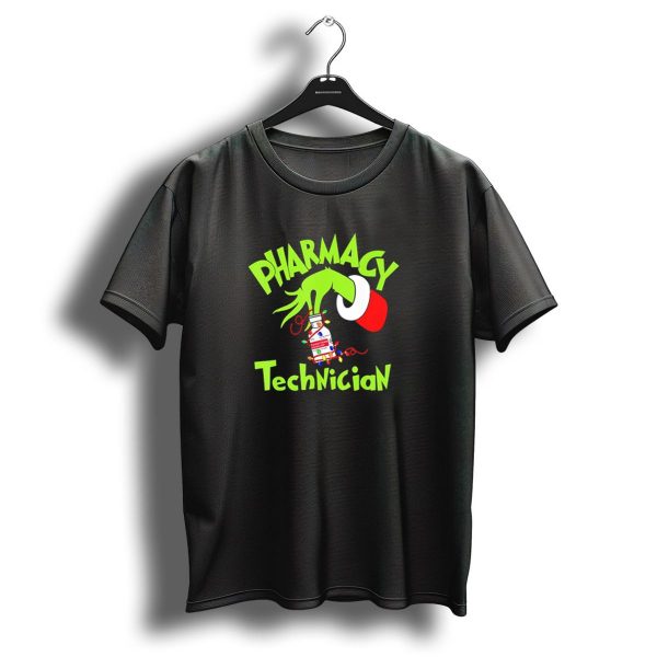 Grinch Pharmacy Technician Christmas Lights T Shirt 1 t shirt 1