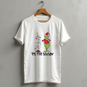 Grinch Tis The Season With Charlie Brown Christmas Tree T-Shirt