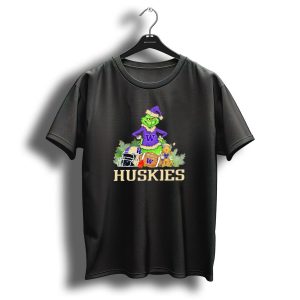 Grinch Washington Huskies Football Christmas W Holiday T-Shirt