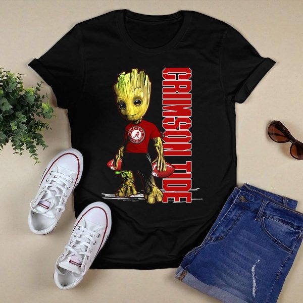 Groot Alabama Crimson Tide Football T Shirt Style 1 Black 1
