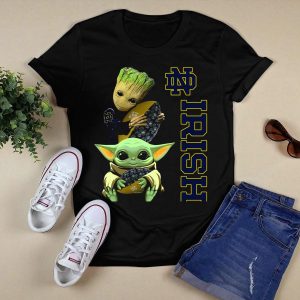 Groot Baby Yoda Notre Dame Fighting Irish Football T-Shirt