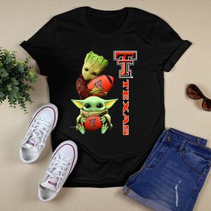 Groot Baby Yoda Texas Tech Football T-Shirt
