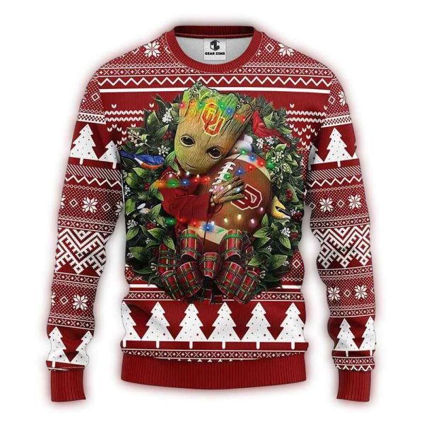 Groot Hug Oklahoma Sooners Ugly Sweater 1