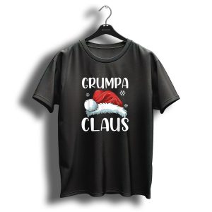 Grumpa Claus Santa Hat Christmas Snowflakes T Shirt