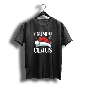 Grumpy Claus Santa Hat Snowflakes Christmas T-Shirt