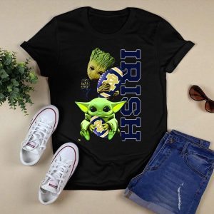 Grzd Notre Dame Fighting Irish Groot And Baby Yoda Irish T-Shirt