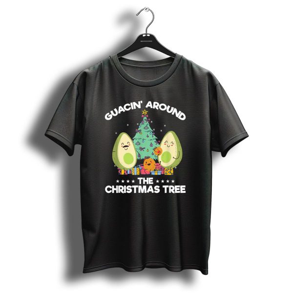 Guacin Around The Christmas Tree Funny Tropical Christmas Avocado Holiday Scene T Shirt 1 t shirt 1