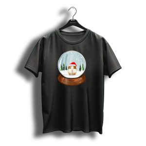 Guinea Pig Christmas Snow Globe With Santa Hat T-Shirt