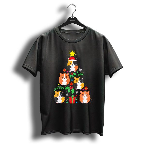 Guinea Pig Christmas Tree Santa Hat Festive T Shirt 1 t shirt 1