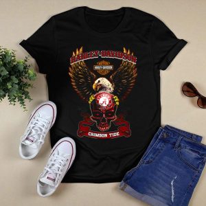 Hd Alabama Crimson Tide Eagle Skull T Shirt