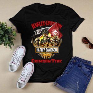 Hd Alabama Crimson Tide Skeleton Motif T Shirt