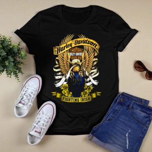 Hd Eagle Notre Dame Fighting Irish Skull T-Shirt