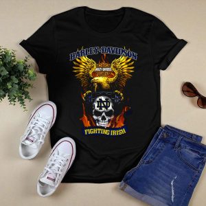 Hd Eagle Notre Dame Fighting Irish Skull T-Shirt