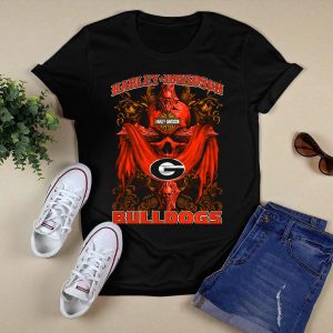 Hd Georgia Bulldogs Motorcycle Cycles T Shirt