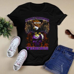 Hd Lsu Tigers Eagle And Skull T-Shirt