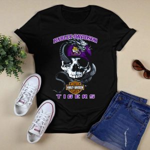 Hd Lsu Tigers Skull Snake T-Shirt