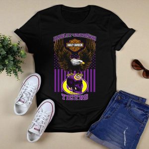 Hd Motor Cycles Eagle Lsu Tigers T-Shirt