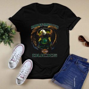 Hd Motor Cycles Oregon Ducks Eagle T-Shirt