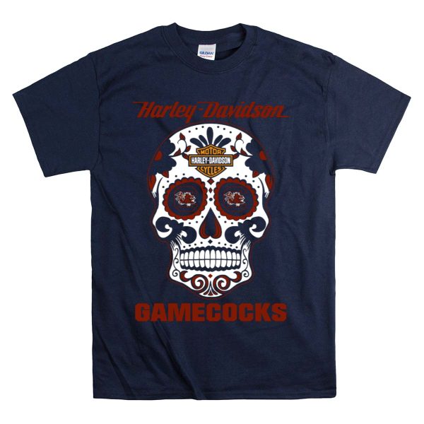HD Motor Cycles South Carolina Gamecocks T Shirt 1 Navy