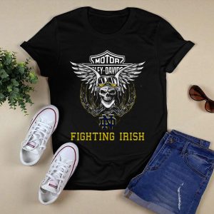 Hd Motor Winged Skull Notre Dame Fighting Irish Nd T-Shirt
