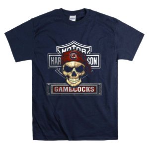Hd Motorcycle Biker South Carolina Gamecocks Skull Bandana T-Shirt