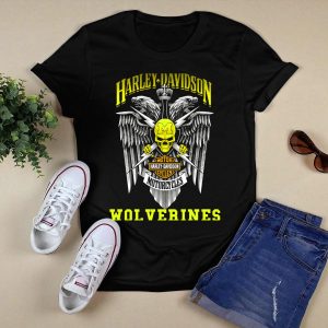 Hd Motorcycles Michigan Wolverines T-Shirt