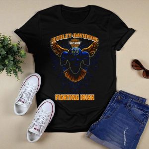 Hd Motorcycles Notre Dame Fighting Irish Skulls Wings T-Shirt