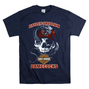 Hd Motorcycles South Carolina Gamecocks Skull And Snake T-Shirt
