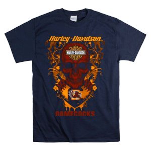 Hd Motorcycles South Carolina Gamecocks Skull T-Shirt