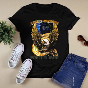 Hd Notre Dame Fighting Irish Eagle American Flag T-Shirt