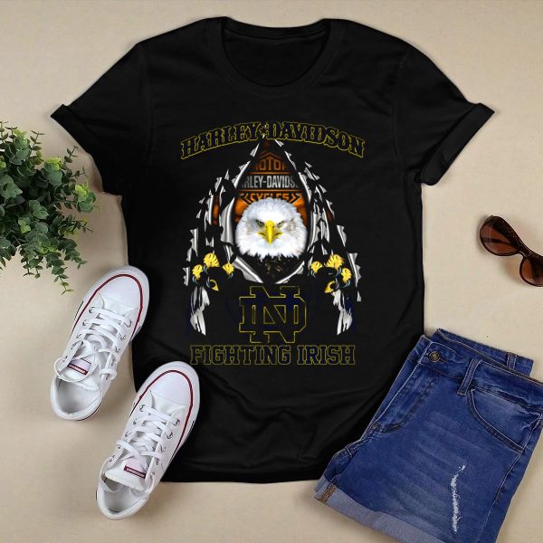 HD Notre Dame Fighting Irish Eagle T Shirt Black 1