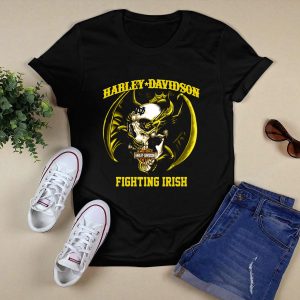 Hd Notre Dame Fighting Irish Skull And Wings T-Shirt