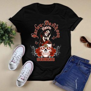 Hd Oklahoma Sooners Sugar Skull Girl T-Shirt