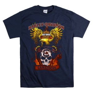 Hd South Carolina Gamecocks Skull And Eagle T-Shirt