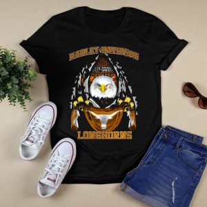 Hd Texas Longhorns Eagle Motorcycles T-Shirt