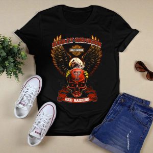 Hd Texas Tech Red Raiders Eagle Skull T-Shirt