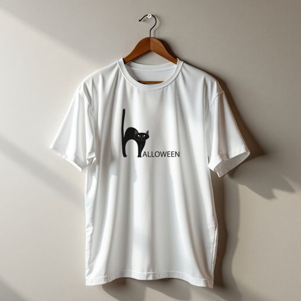 Halloween Black Cat Bowing Spooky T Shirt t shirt 1