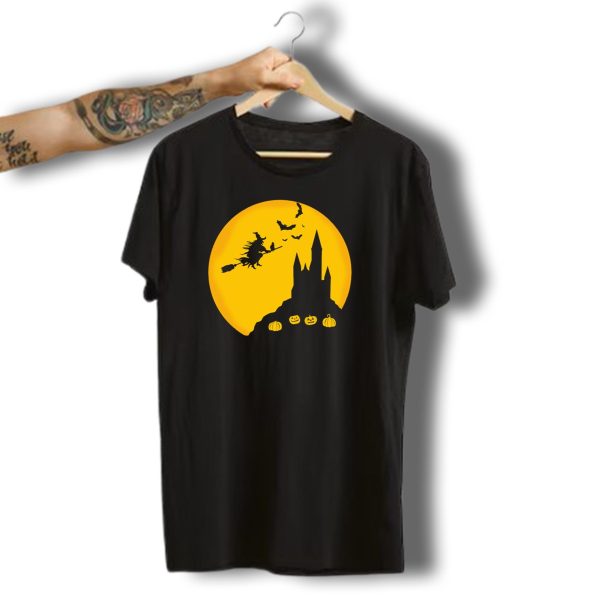 Halloween Boo Witch Pumpkins And Castle T Shirt t shirt 1