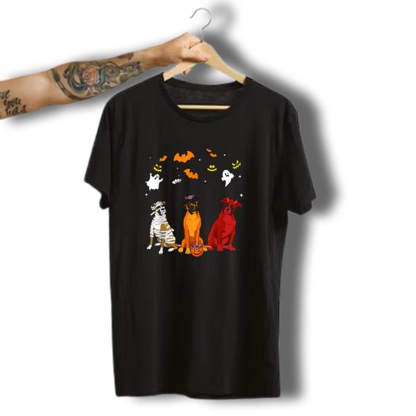 Halloween Boxer Dogs Ghosts Mummy Witch Demon T Shirt t shirt 1