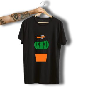 Halloween Cactus Witch In Succulent Pot T-Shirt