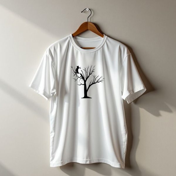 Halloween Cats In Spooky Tree T Shirt t shirt 1