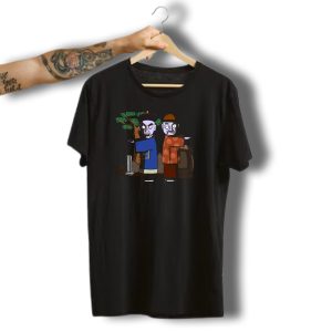 Halloween Chinese Zombie Hopping Ghosts Graveyard Scene T-Shirt