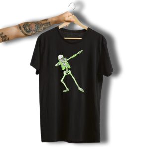 Halloween Dabbing Skeleton Skull Dab T-Shirt