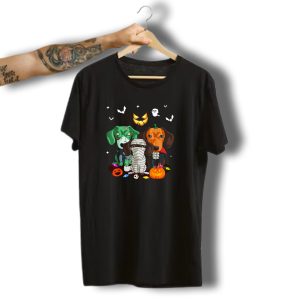 Halloween Dachshund Dog Witch Cute Dachshund Dog Lovers Zombie Mummy Pumpkin T-Shirt