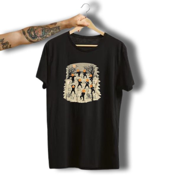 Halloween Dance Pumpkin Heads Graveyard Party T Shirt t shirt 1