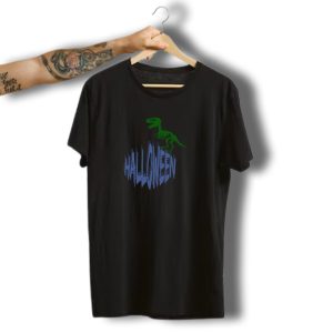 Halloween Dino Green Skeleton T-Shirt