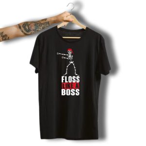 Halloween Floss Like A Boss Skeleton Dancing T-Shirt