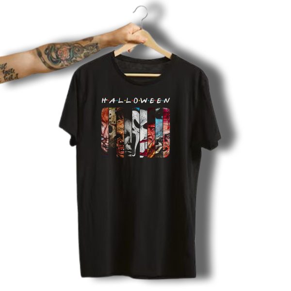 Halloween Friends Horror Characters Mashup T Shirt t shirt 1